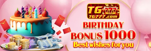 TG777 birthday bonus promotion banner